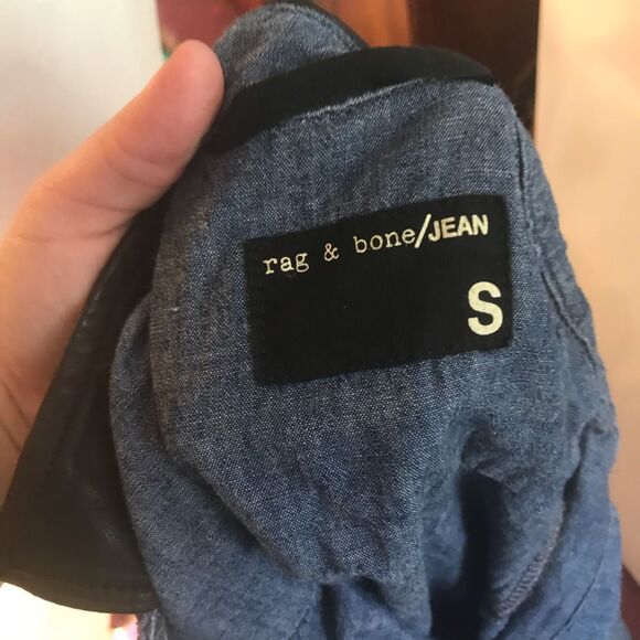 Rag & bone leather trim chambray button down - Picture 10 of 10